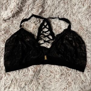 Lane Bryant Black Lace Bralette with front clasp, 42ddd